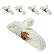 OBJET NUVO 節省空間天鵝防滑衣架, 象牙白, 50個