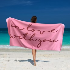 沙灘巾 L號 2入, 刻字 ALH002