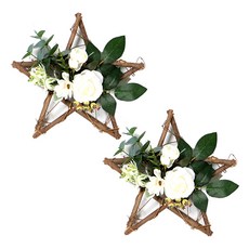 Blur Mart假花壁掛五角形吊飾居家裝飾 2入, TYPE1