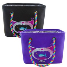 BUBBLYDAY Fishcat排水浴袋2件套紫+黑, 1套, 紫, 黑