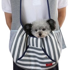 펫파라다이스 멜로우 스트라이프 반려동물 앞가방, 혼합색상, 1개