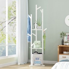 가팡 원목 인테리어 옷걸이, 화이트