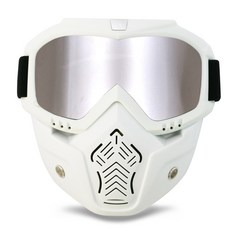 EMPIRE 鏡面護目鏡面罩 GOG1600MIR, 白色 + 鏡面銀