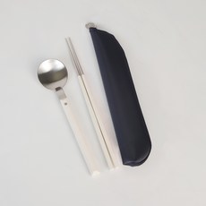 Golden Bell Metal Moby 湯匙筷子 + 餐具盒組, 湯匙筷子(單一顏色), 餐具盒(海軍藍), 1套