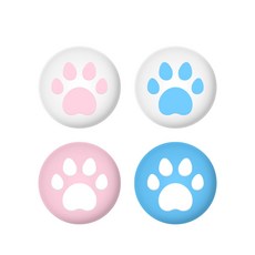 Hohoo Nintendo Switch / Switch Lite 矽膠操縱桿保護套 粉紅色 + 藍色, 單一商品, 4個