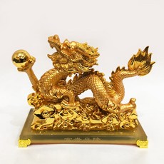 壓克力黃金龍裝飾品 BT079, 混合色