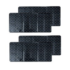 Kitchen9 磚塊印花瓦斯爐隔板 黑色, 4份