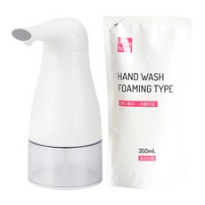 Ahtty home 感應式洗手乳機 250ml+洗手乳補充包 350ml, 白色的, 1套