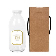 圓形白蓋奶茶瓶 500ml+皇家奶茶白S瓶身貼紙+盒子, 10組