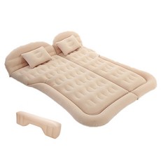 ARYKO 車宿露營 SUV 蜂巢紋氣墊床 + 分離式長方塊套組, 1套, 米色