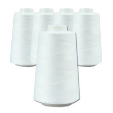 SEWING M&H OWL 40支2股 縫紉線 5入, 白色, 1套