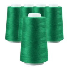 OWL 40支2股 縫紉線 5入, 綠色, 1套