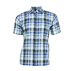 Ferra US 男款羊毛格紋短袖高爾夫襯衫 CTYJ2014M0 黑色