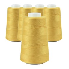 OWL 40支2股 縫紉線 5入, 芥末黃, 1套