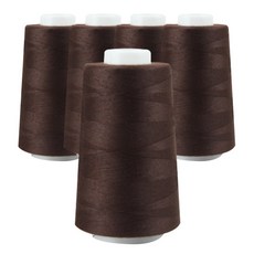 OWL 40支2股 縫紉線 5入, 巧克力棕, 1套