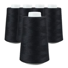 OWL 40支2股 縫紉線 5入, 黑色, 1套