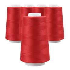 OWL 40支2股 縫紉線 5入, 紅色, 1套