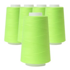 OWL 40支2股 縫紉線 5入, 螢光黃綠色, 1套