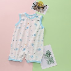 Mom's care 無袖圖案印花連身衣