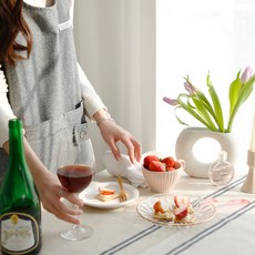 條紋防水桌布, 藍色, 120 x 160 cm