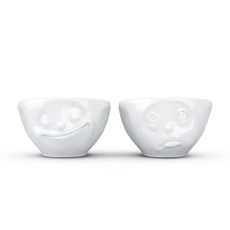 타쎈 HAPPLY OH PLEASE 도자기 볼 스몰 2종 세트 100ml, 화이트, 1세트