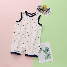 Mom's care 無袖圖案印花連身衣