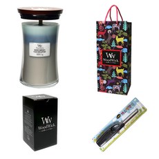 우드윅 라지자캔들 + 선물박스 + 쇼핑백 + 캔들라이터 랜덤발송, 우븐컴포트