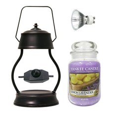 Stella Hurricane 保溫杯 + 洋基蠟燭大號 + 鹵素燈泡, 青銅（溫暖），檸檬薰衣草（蠟燭）