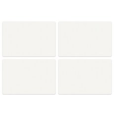 韓國製造精選 國產素色矽膠方形餐墊 4入, 半透明, 寬 40cm x 長 26.8cm x 厚 1.5mm