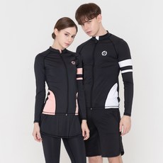 TUBE TREE 情侶款拼色拉鍊防曬泳衣