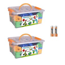 學齡前積木 87p + 101p + 電池 2p, 混合色, 1個