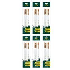 Morning Glory 4500 藝術家混合刷 4 件套, 5號（細刷）、2號、6號（平刷）、1/4（角刷）, 6組