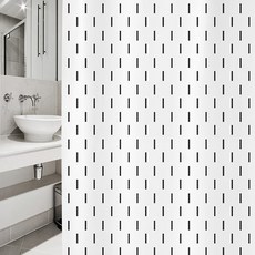 Supul 浴簾 復古風格 vsc 40 S 1520 x 1880 mm + 不鏽鋼掛環組, 1套