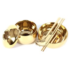 南原工房 高純度鈦雙層個人餐具 1人份 不鏽鋼祭器套組 5件組, 個人餐具5種, 1套