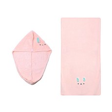 Ants Sweet Rabbit 柔軟浴室毛巾2件組, 髮用款, 身體用款, 1套