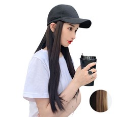 VV GABAL 女性長直髮帽子假髮, 牛奶棕, 1個