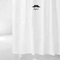 北歐風格浴簾+不鏽鋼掛鉤 12入, 1套, SC295款