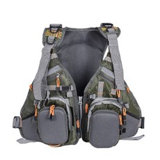 BATTLE FISHING 垂釣者網眼釣魚背心 D77, 綠色