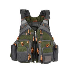 BATTLE FISHING 戰鬥釣魚垂釣者網狀釣魚背心 D75, 綠色