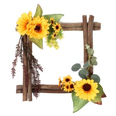 Block Mart 人造花 星星掛飾 吊墜 方形, 向日葵