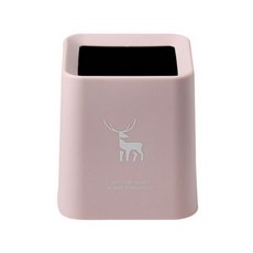 이중 사각 사슴 테이블 미니 휴지통, 핑크, 1개