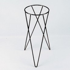 Decocomani鐵製立式花盆架 A型, 黑色（塗層）