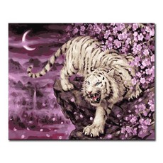 DIY繪畫, 粉紅月亮的白虎A26