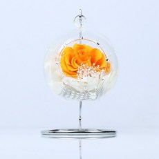 HARUZEST 永生花玻璃球 Rose Bling, 橘子