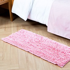 우주리빙 극세사 논슬립 발매트, 3 사랑스러운 핑크 컬러, 40cm X 100cm
