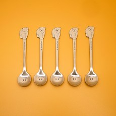 Table Art 韓國製 眨眼熊 茶匙, 單一顏色, 5個