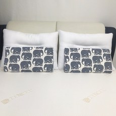 GONIZANI 印花記憶海綿頸枕, 大象灰