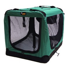 네츄럴프로 중대형견용 휴대용 소프트 켄넬, 그린, 1개