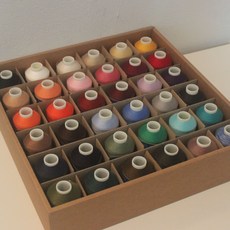 Poly Coasa 45支2股 縫紉線 36色 B套組, 混合色