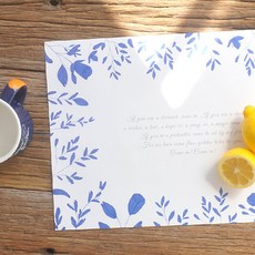 Monolike Happy Days Its indigo 餐墊 32入, 13Flower, 410 x 275 mm